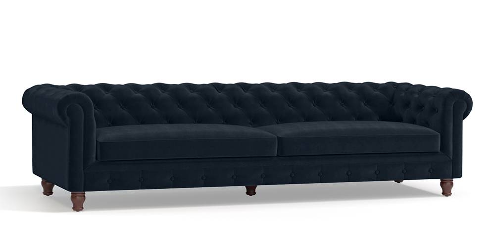 Winchester Fabric Sofa (Sea Port Blue Velvet)